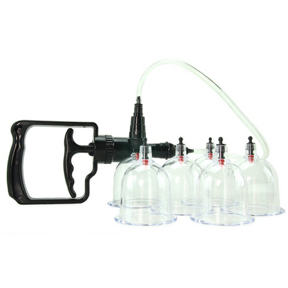 Set de Ventosas BDSM Principiantes 6 Piezas Negro Pipedream