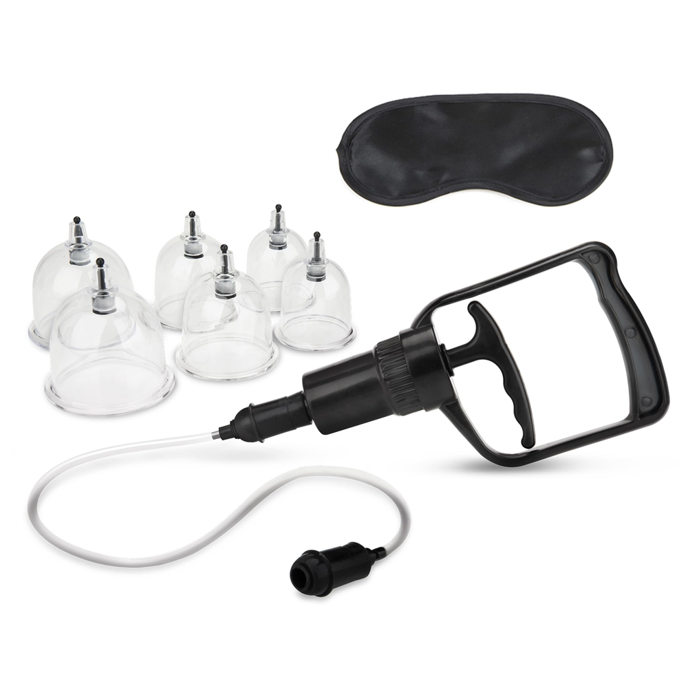 Set de Ventosas BDSM Principiantes 6 Piezas Negro Pipedream