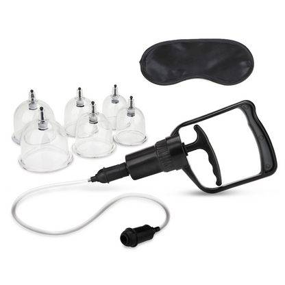 Set de Ventosas BDSM Principiantes 6 Piezas Negro Pipedream