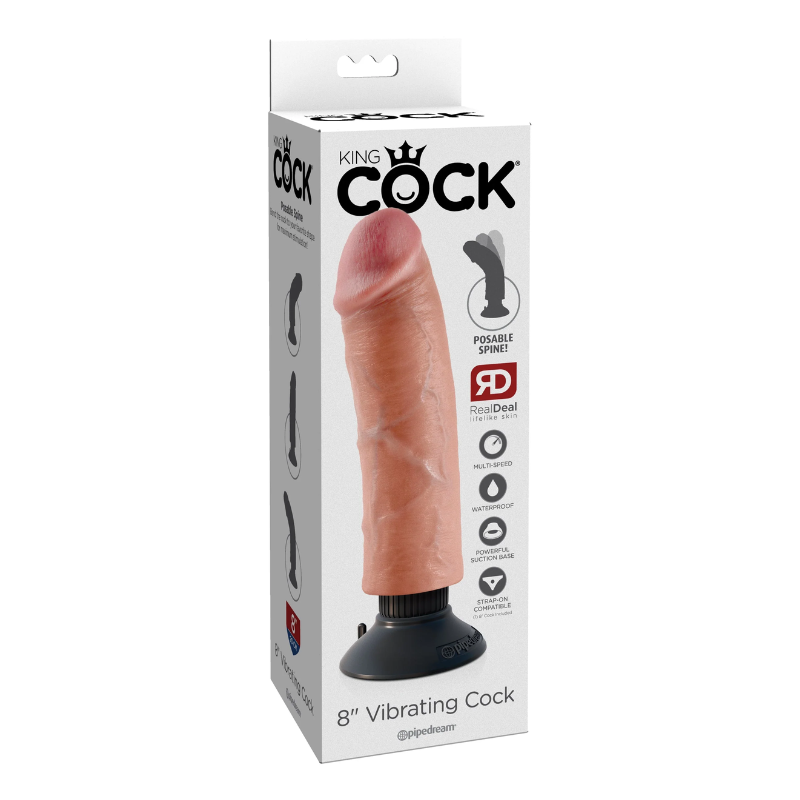 Consolador Vibrador Realista King Cock Claro 20 cm — Pipedream