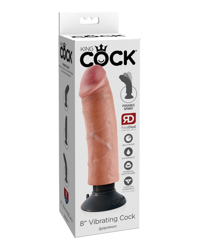 Consolador Vibrador Realista King Cock Claro 20 cm — Pipedream