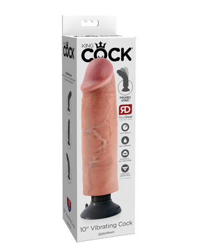 Consolador Vibrador Realista King Cock Claro 25 cm — Pipedream