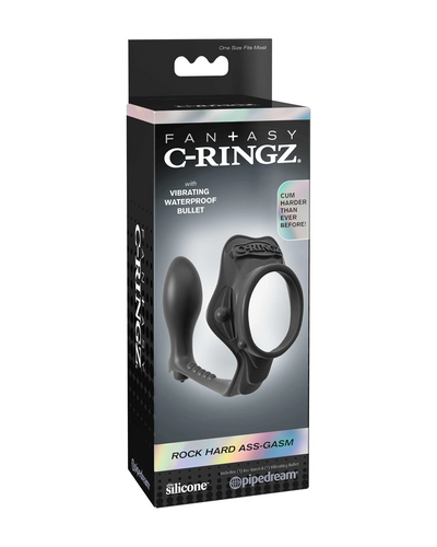 Anillo Vibrador Rock Hard Ass-Gasm Pipedream Negro