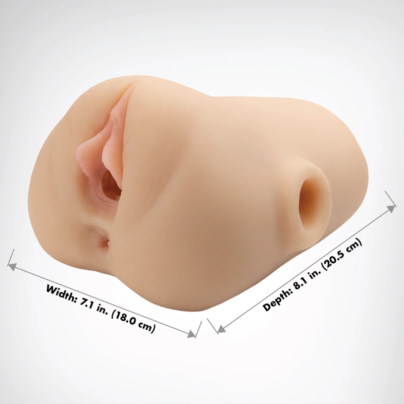 Masturbador Masculino PDX Plus Double Pounder Vibrating Squeeze Stroker – Claro