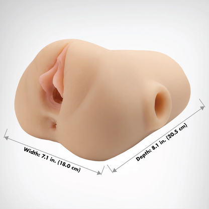 Masturbador Masculino PDX Plus Double Pounder Vibrating Squeeze Stroker – Claro