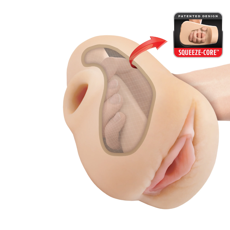 Masturbador Masculino PDX Plus Pussy Pounder Squeeze Stroker – Claro