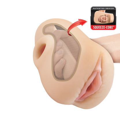 Masturbador Masculino PDX Plus Pussy Pounder Squeeze Stroker – Claro