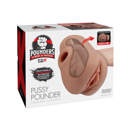 Masturbador Squeeze Pussy Pounder – Tono Café | Pipedream PDX Plus