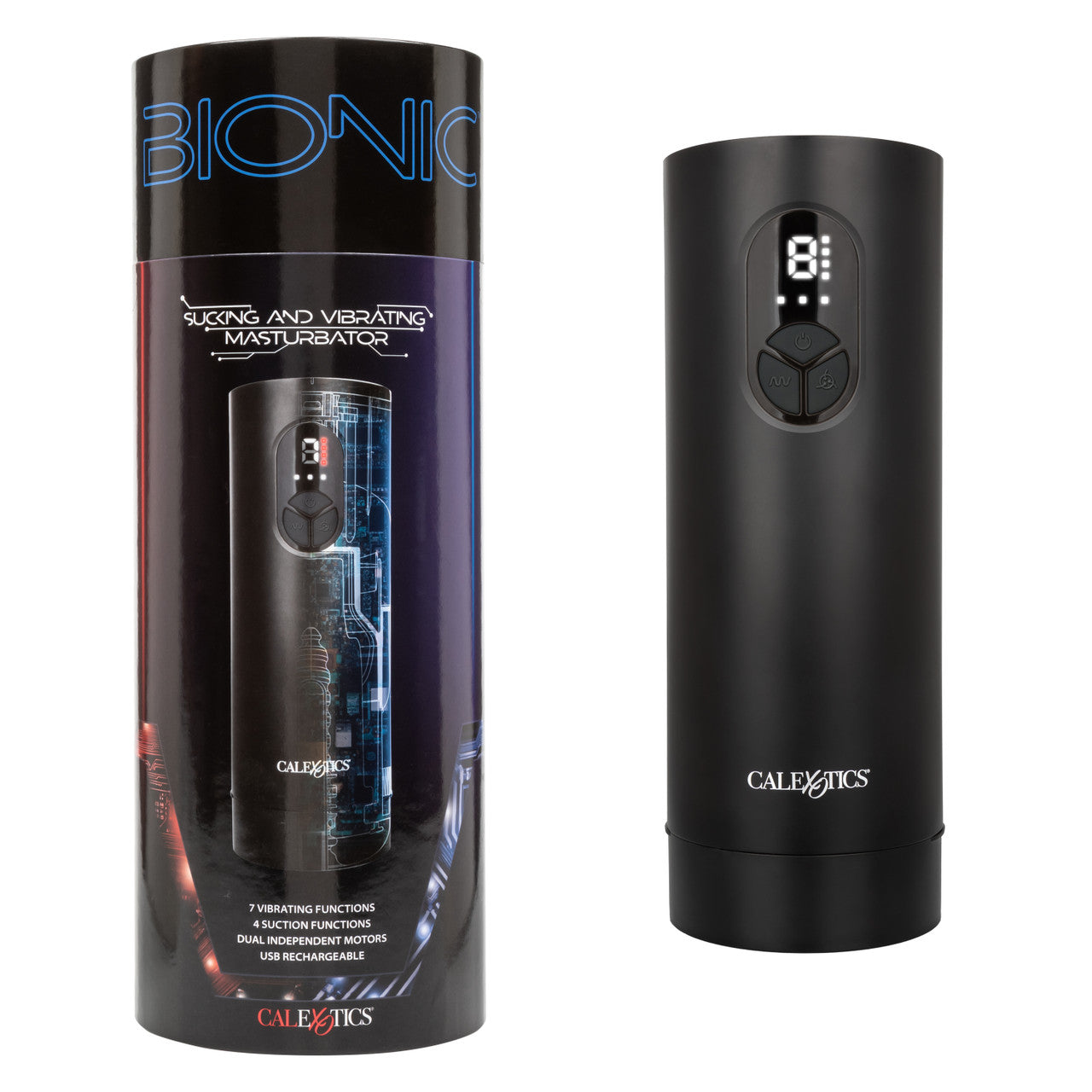 Masturbador Succionador y Vibrador Bionic CalExotics - CalExotics | La Juguetería de Adultos