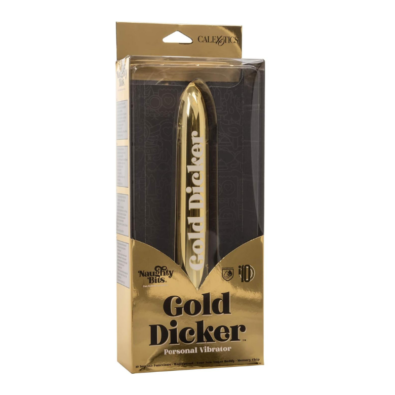 Naughty Bits® Gold Dicker™ Personal Vibrator