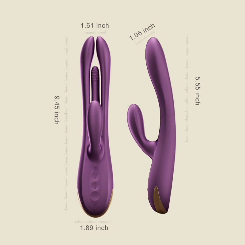 Vibrador Terri Purple con Tapping Rabbit Multiorgásmico - Honey Play Box - Imagen 4 | La Juguetería de Adultos