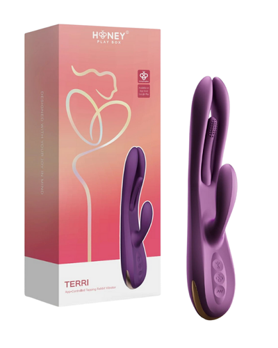 Vibrador Terri Purple con Tapping Rabbit Multiorgásmico