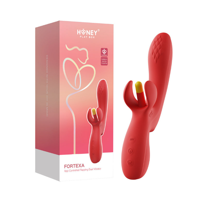 Vibrador Fortexa Red con Tapping Finger Multiorgásmico - Honey Play Box | La Juguetería de Adultos