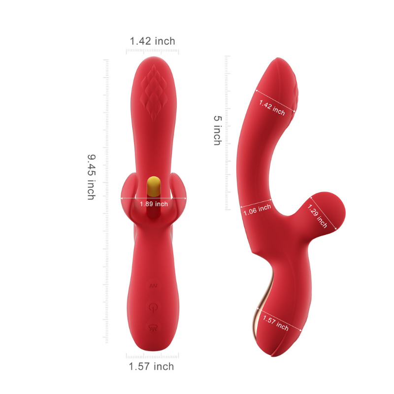 Vibrador Fortexa Red con Tapping Finger Multiorgásmico - Honey Play Box - Imagen 4 | La Juguetería de Adultos