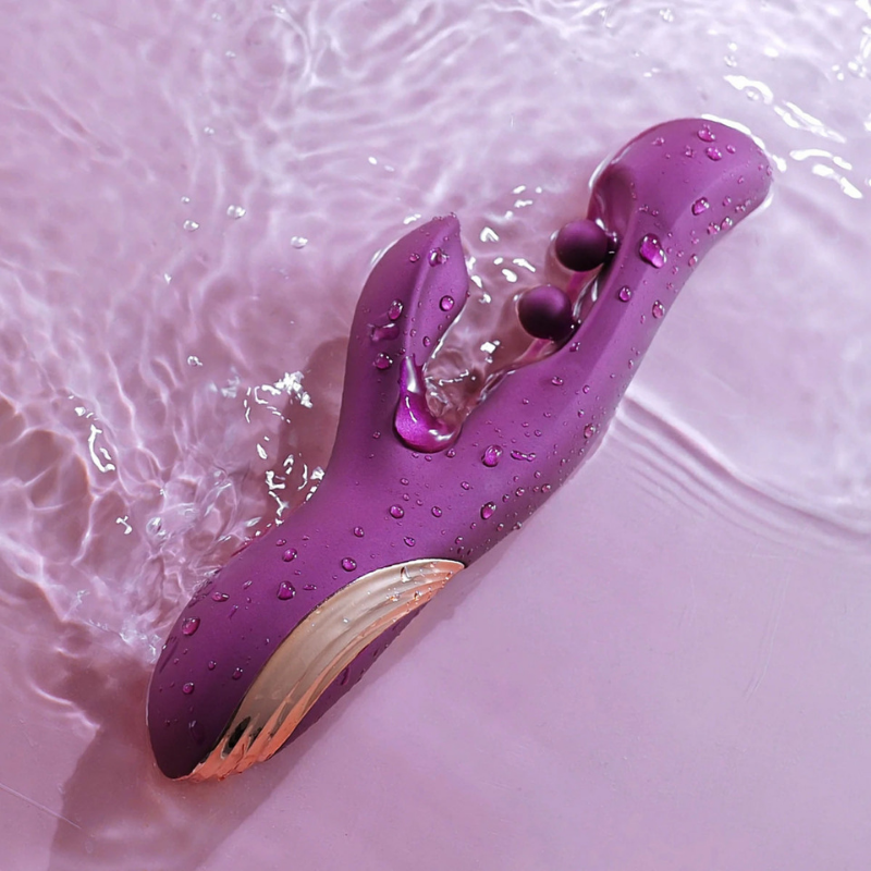 Vibrador Rabbit con Bolas G-Iggle Gem Purple