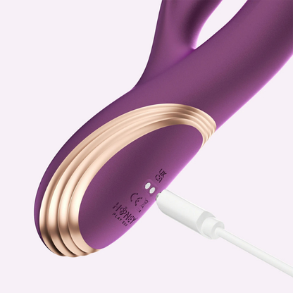 Vibrador Rabbit con Bolas G-Iggle Gem Purple