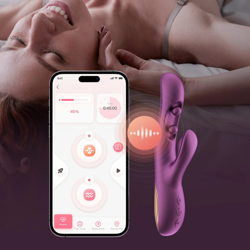Vibrador Rabbit con Bolas G-Iggle Gem Purple - Honey Play Box - Imagen 2 | La Juguetería de Adultos