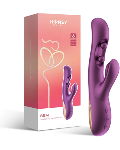 Vibrador Rabbit con Bolas G-Iggle Gem Purple