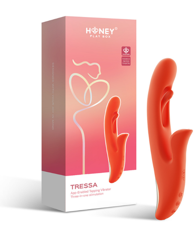 Vibrador Tapping Three-in-One con App Tressa Orange