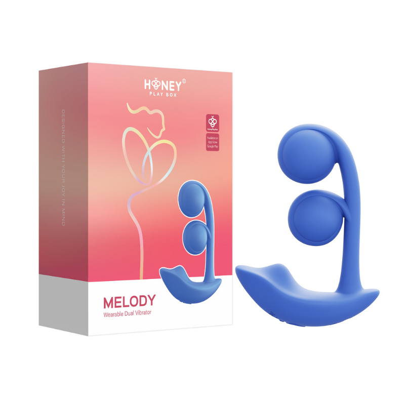 Vibrador Dual Wearable Melody Cobalt Blue - Honey Play Box | La Juguetería de Adultos