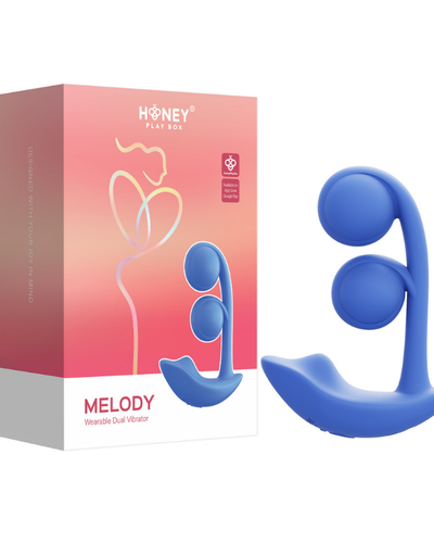 Vibrador Dual Wearable Melody Cobalt Blue