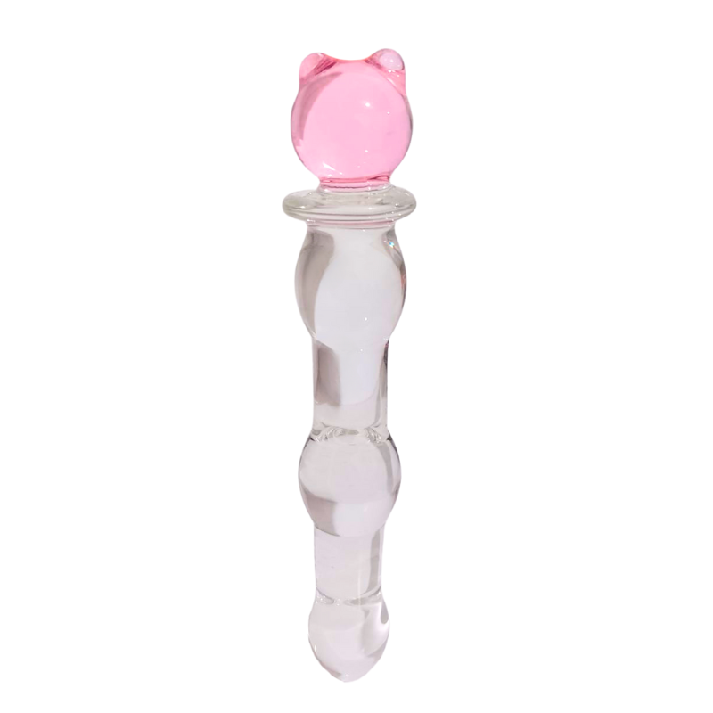 Varita Estimulante de Cristal con Gato Rosa - SToys Novelties | La Juguetería de Adultos