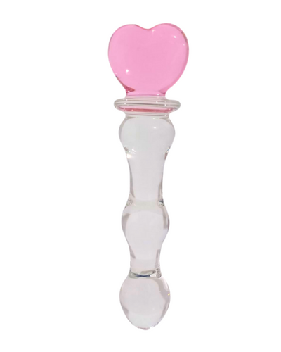 Plug Estimulante de Cristal con Corazón Rosa