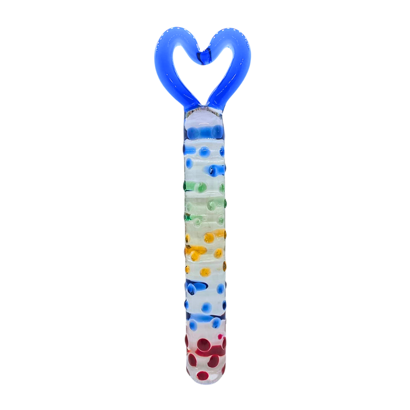 Dildo Multicolor con Agarre de Corazón - SToys Novelties | La Juguetería de Adultos