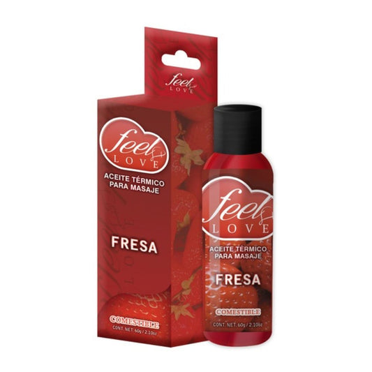 Aceite térmico comestible sabor fresa 60 ml.
