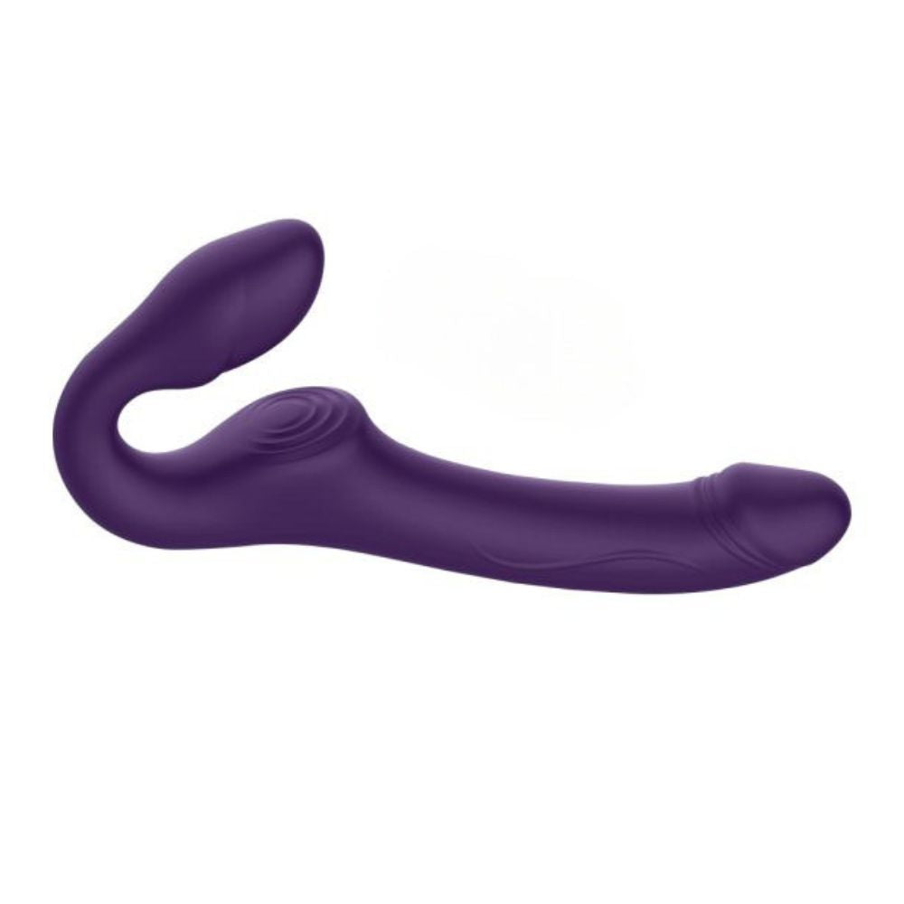 Strap on sin correas con dos dildos vibradores