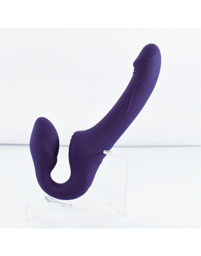 Strap on sin correas dos dildos a control remoto