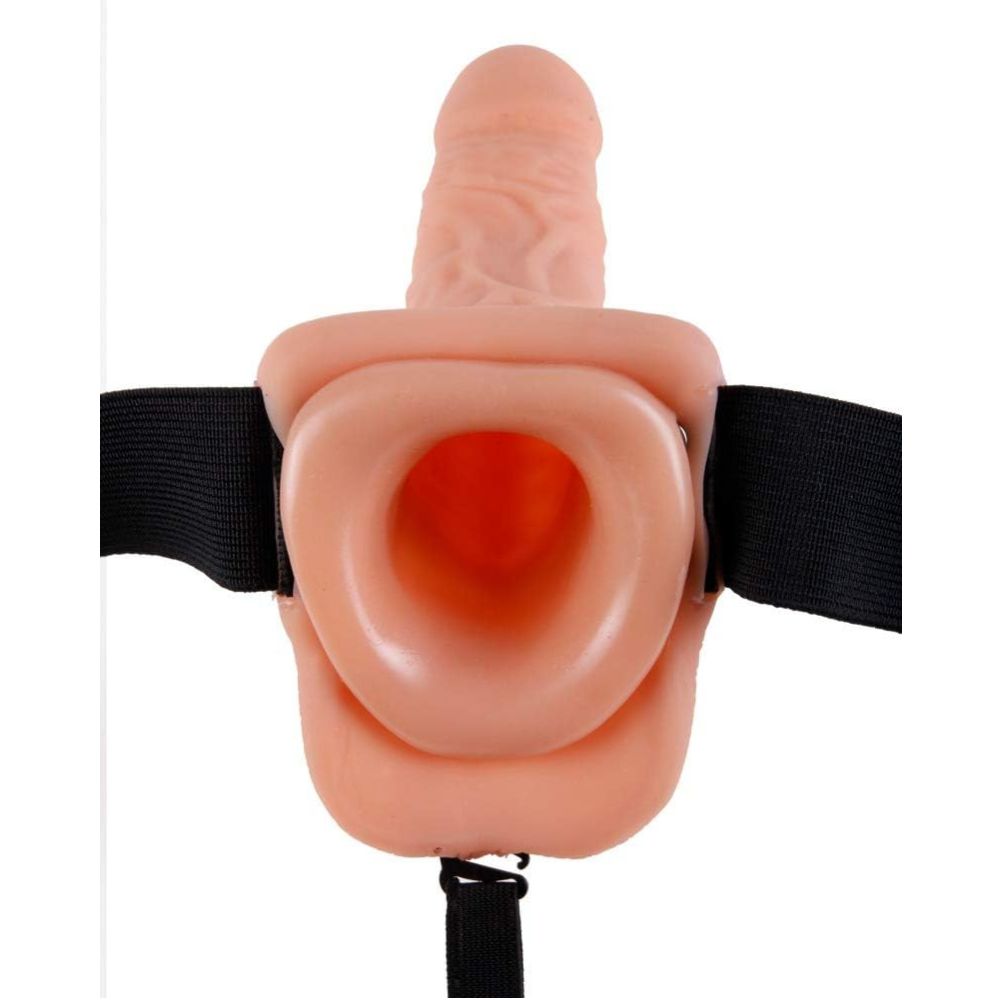 Strap-On Hueco 23 cm con Testículos Claro/Negro Pipedream - Pipedream - Imagen 2 | La Juguetería de Adultos