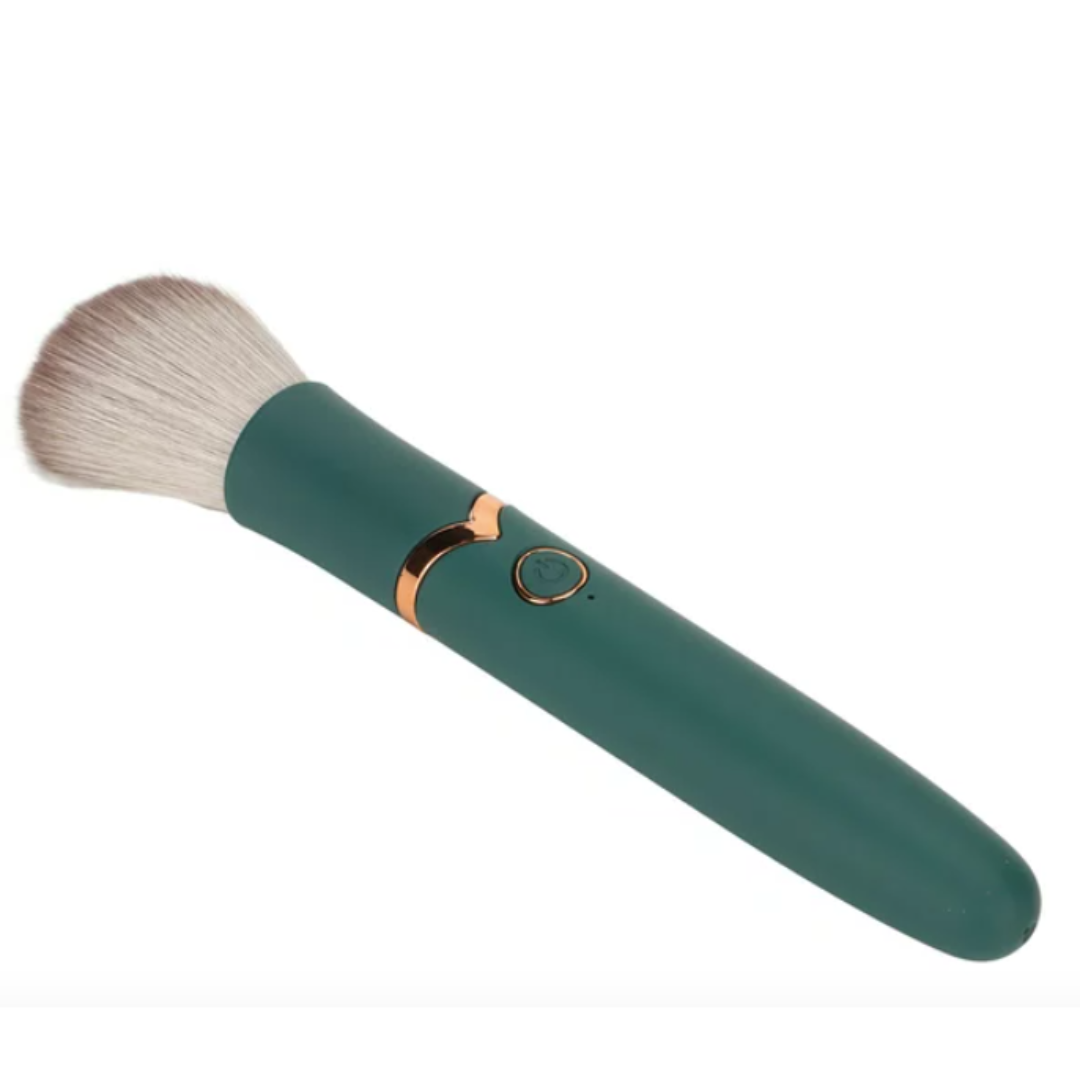 Bala vibradora discreta en forma de brocha verde Beauty Vibes | La Juguetería de Adultos