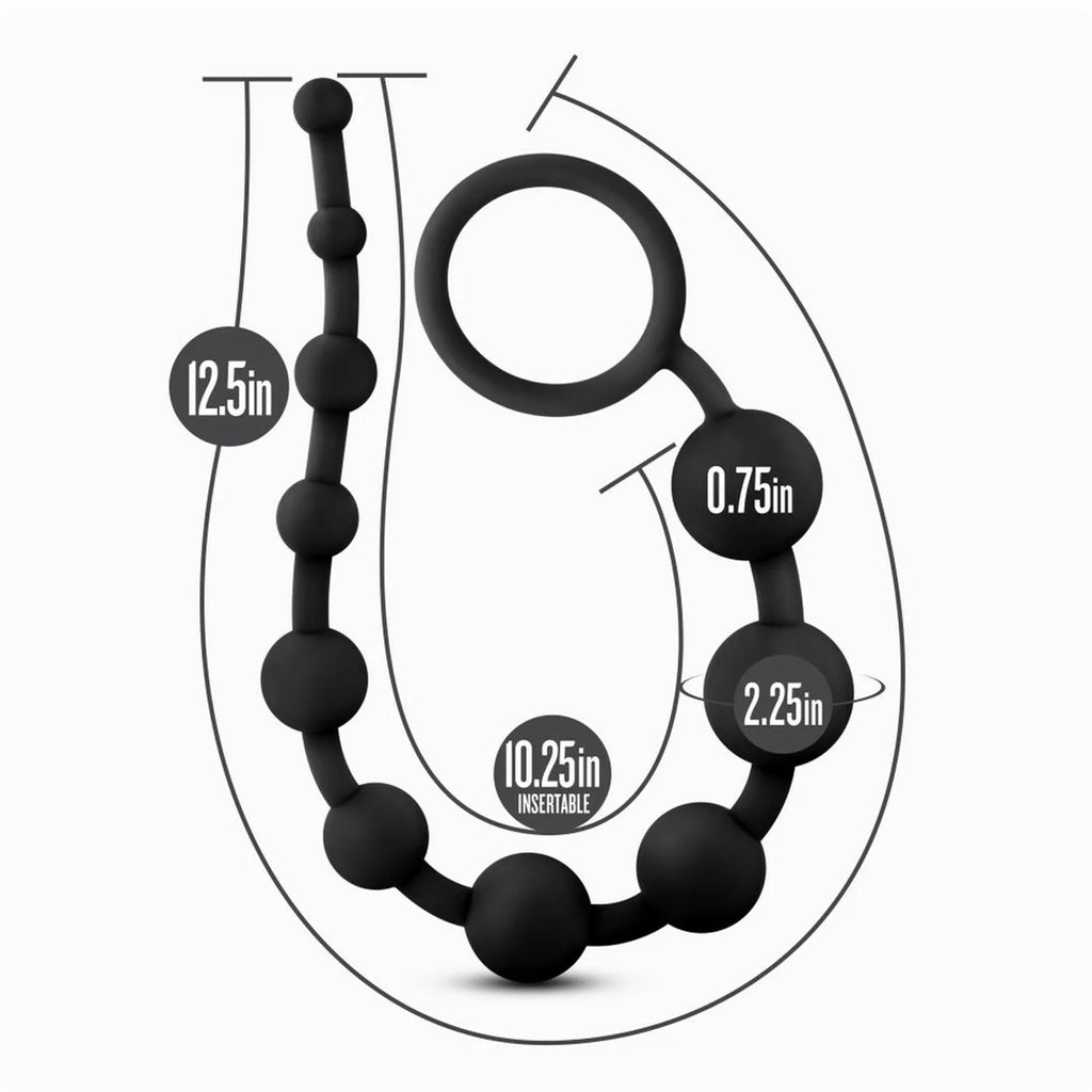 Bolas Anales Grandes Anal Adventures Platinum – Negro - Blush - Imagen 5 | La Juguetería de Adultos