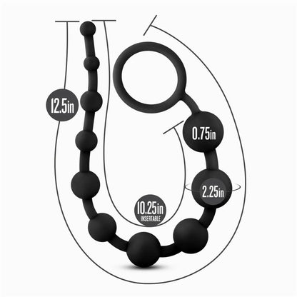 Bolas Anales Grandes Anal Adventures Platinum – Negro - Blush - Imagen 5 | La Juguetería de Adultos