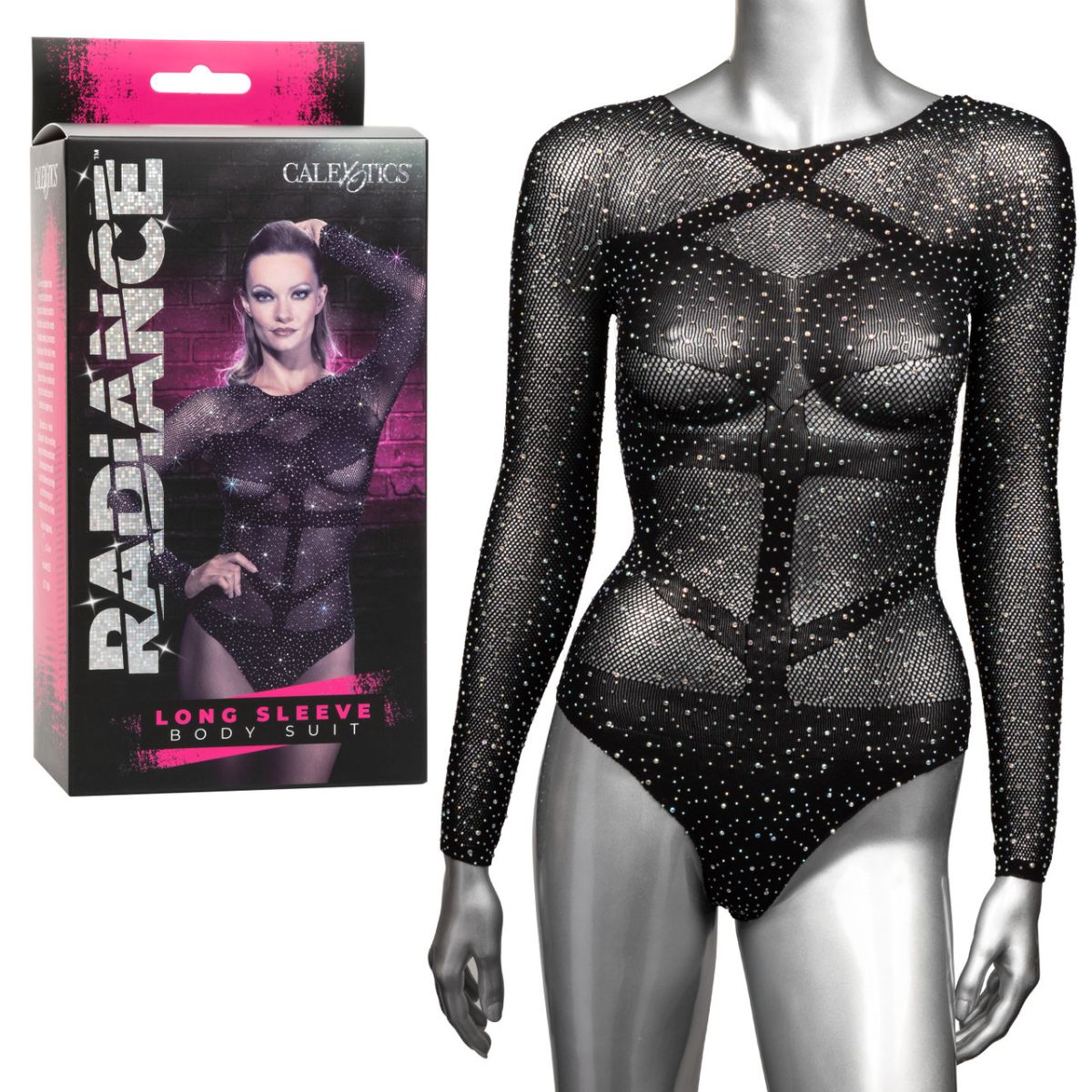 Body transparente manga larga Radiance - CalExotics | La Juguetería de Adultos