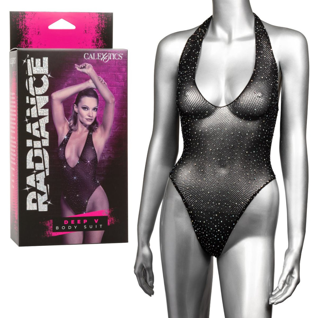 Body transparente escote V Radiance - Unitalla - CalExotics | La Juguetería de Adultos