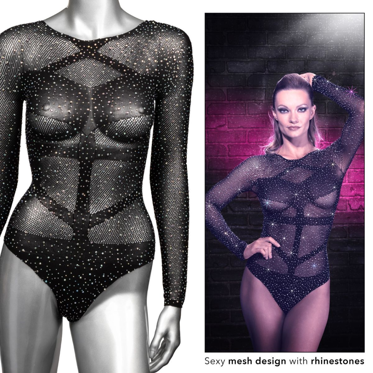 Body transparente manga larga Radiance - CalExotics - Imagen 5 | La Juguetería de Adultos