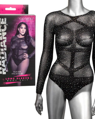 Body transparente manga larga Radiance Plus Size