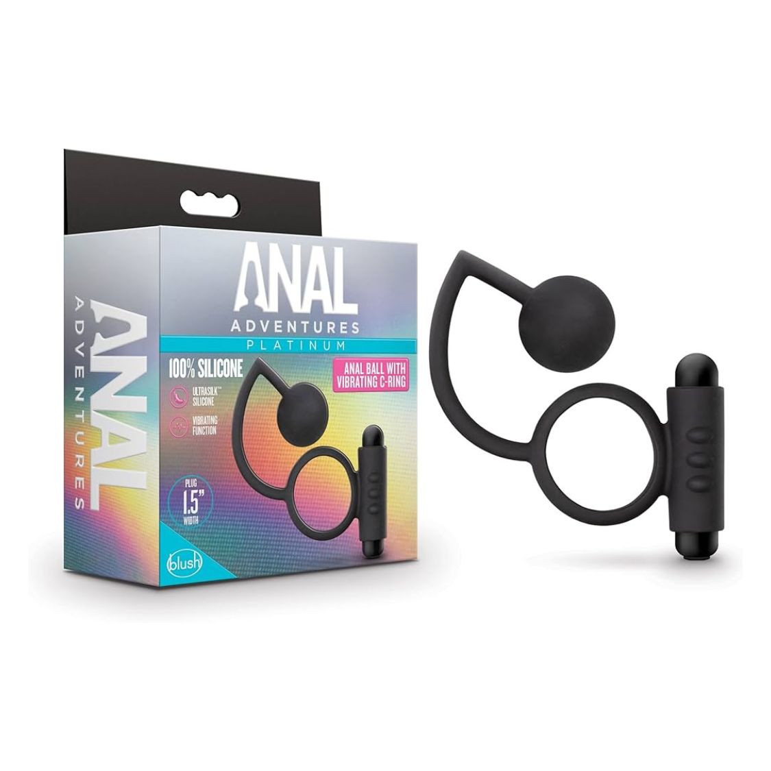 Bola anal con anillo vibrador Anal Adventures - Blush - Imagen 3 | La Juguetería de Adultos