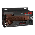 Dildo con correa Squirting Hollow Strap-On Brown 25 cm - Pipedream | La Juguetería de Adultos