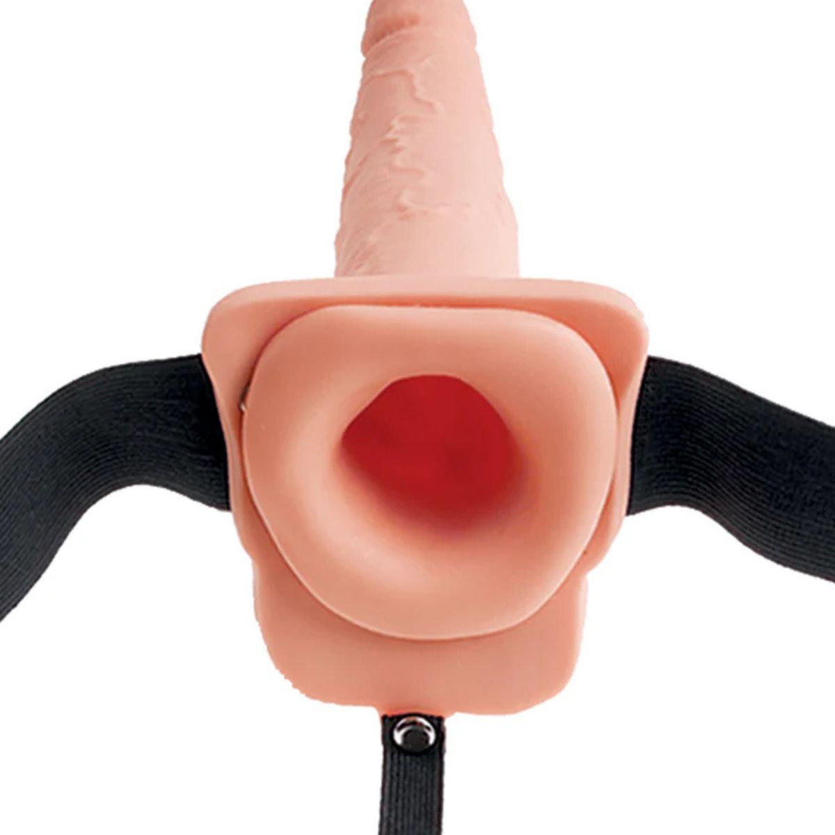Dildo con correa Squirting Hollow Strap-On Flesh 21 cm