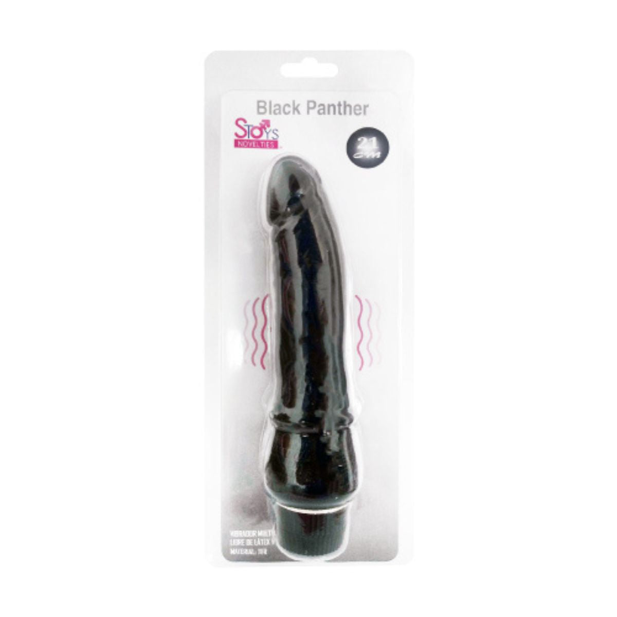 Dildo vibrador Black Panther 20 cm