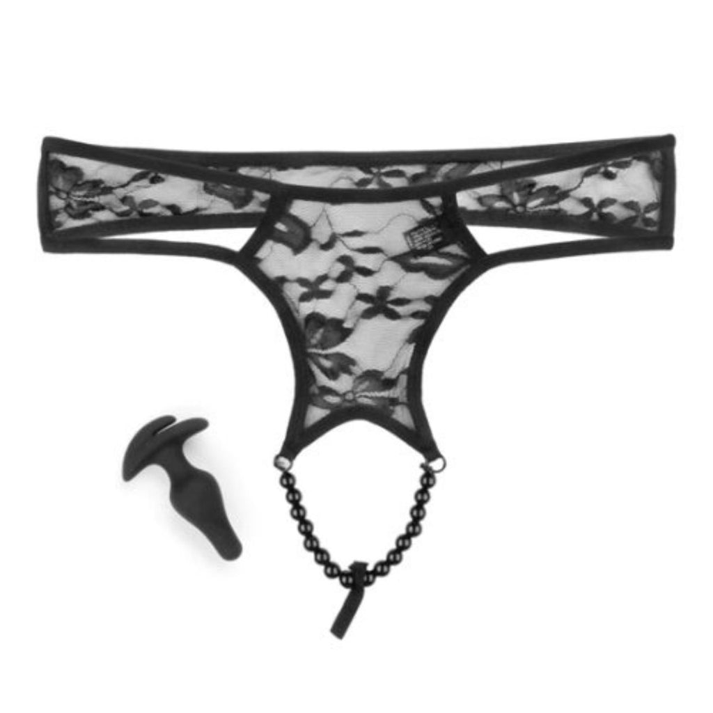 Hookup Panties Crotchless Pleasure Pearl XL-XXL - Imagen 2 | La Juguetería de Adultos