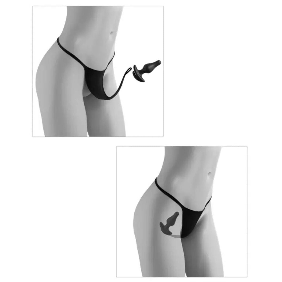 Hookup Panties Crotchless Secret Pearl Black XL-XXL - Pipedream - Imagen 6 | La Juguetería de Adultos