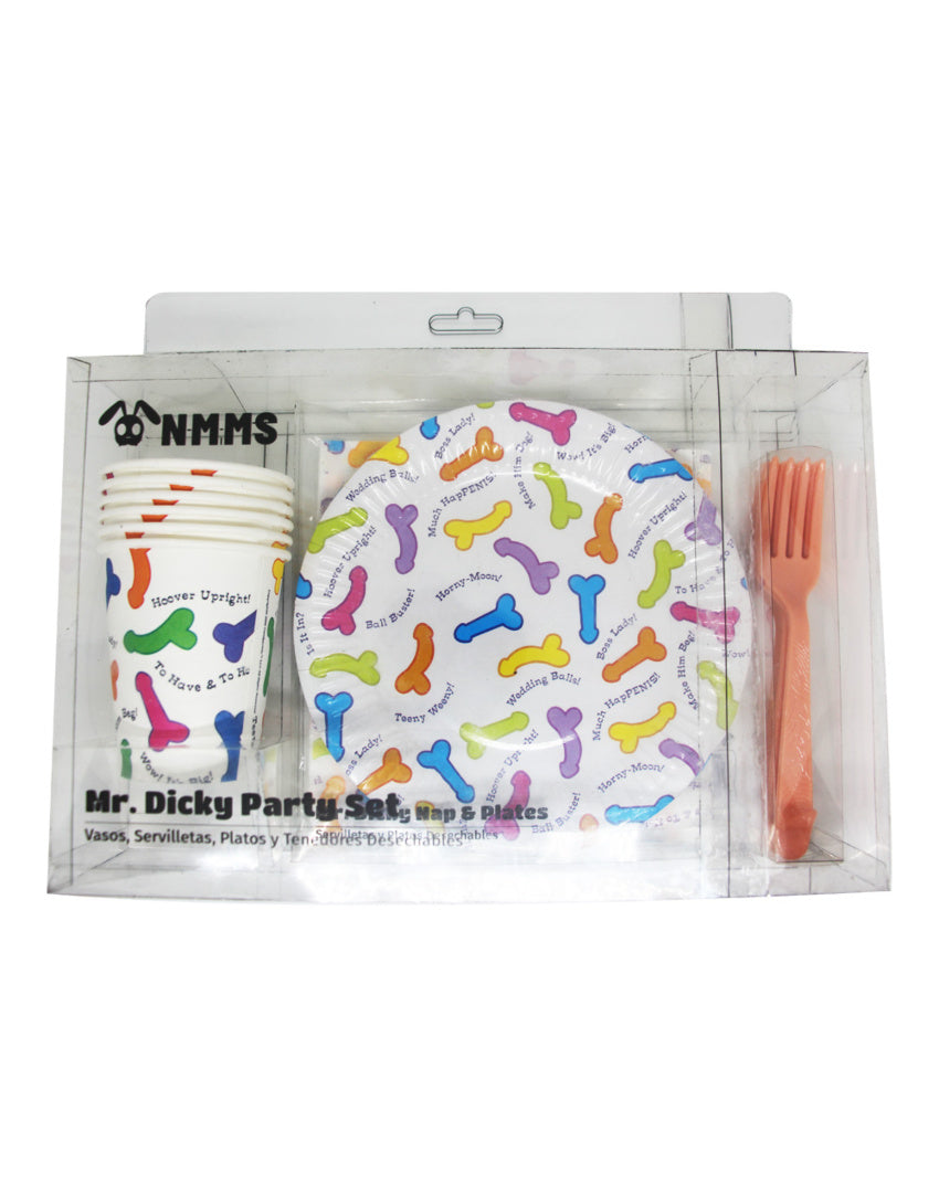 Kit de Fiesta Mr. Dicky – Vajilla Temática para Despedida de Soltera