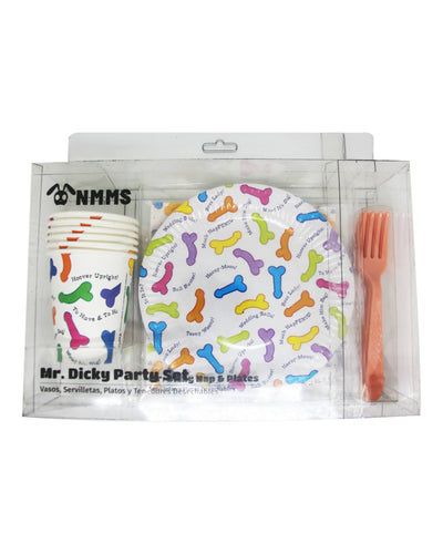 Kit de Fiesta Mr. Dicky – Vajilla Temática para Despedida de Soltera