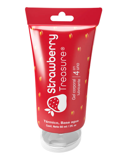 Lubricante 4 en 1 Strawberry By Treasure 60 ml.