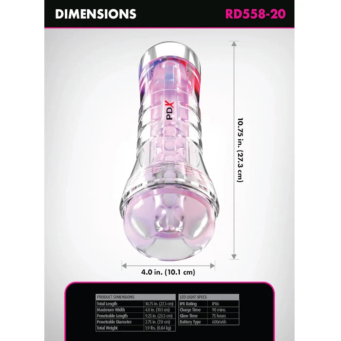 Masturbador ViewTube XXL con LED PDX Elite Pipedream - Pipedream - Imagen 5 | La Juguetería de Adultos