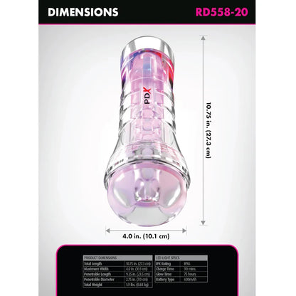 Masturbador ViewTube XXL con LED PDX Elite Pipedream - Pipedream - Imagen 5 | La Juguetería de Adultos